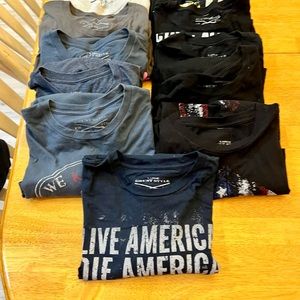 9 Grunt Style size Larges mens shirts.